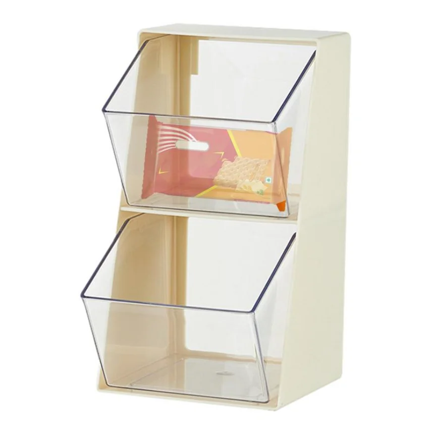 Tea Bag Display Rack Clear Tea Bag Storage Organizer 2 Tier Coffee Tea Caddy Box Containers Shelf Tea Packet Rack Station Stand