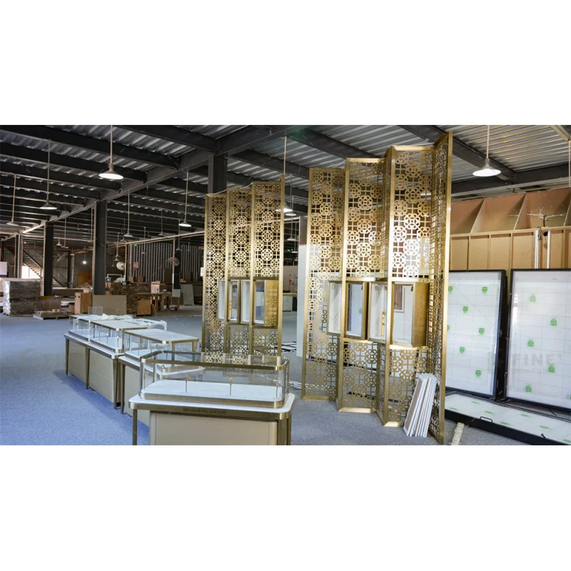 （customized）Custom Showroom Interior Display Light Glass Jewelry Display Stand Showcase Black Jewelry Vitrine Counter With