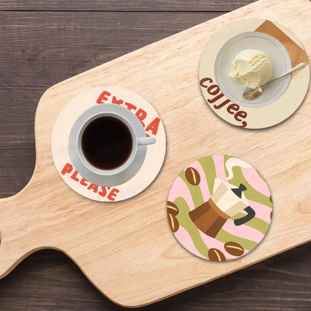 Italian Espresso Coffee Pot Beans Vintage Wooden Designs for Coffee & Tea, Washable Art Pieces for Cozy Home Cafe
