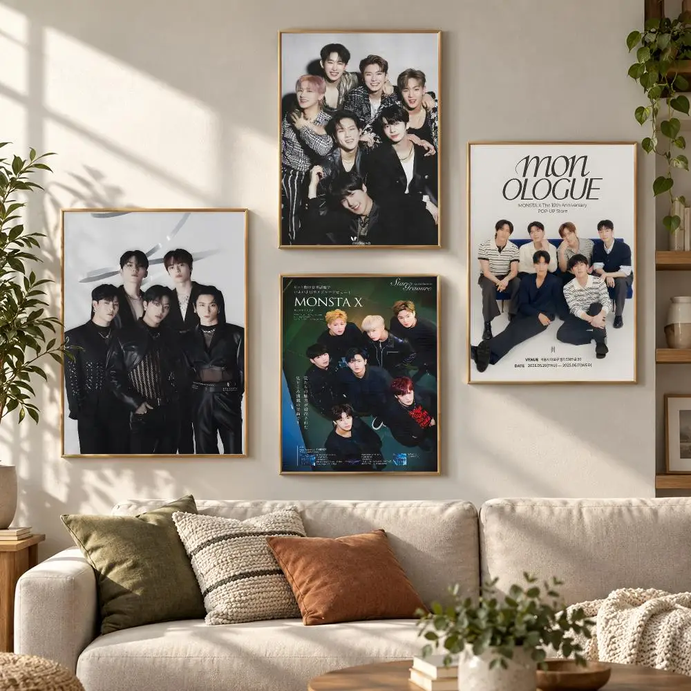 Music Band M-MONSTA X Poster HD Waterproof Aesthetic Wall For Home Decor Trendy Durable Easy To Apply Art