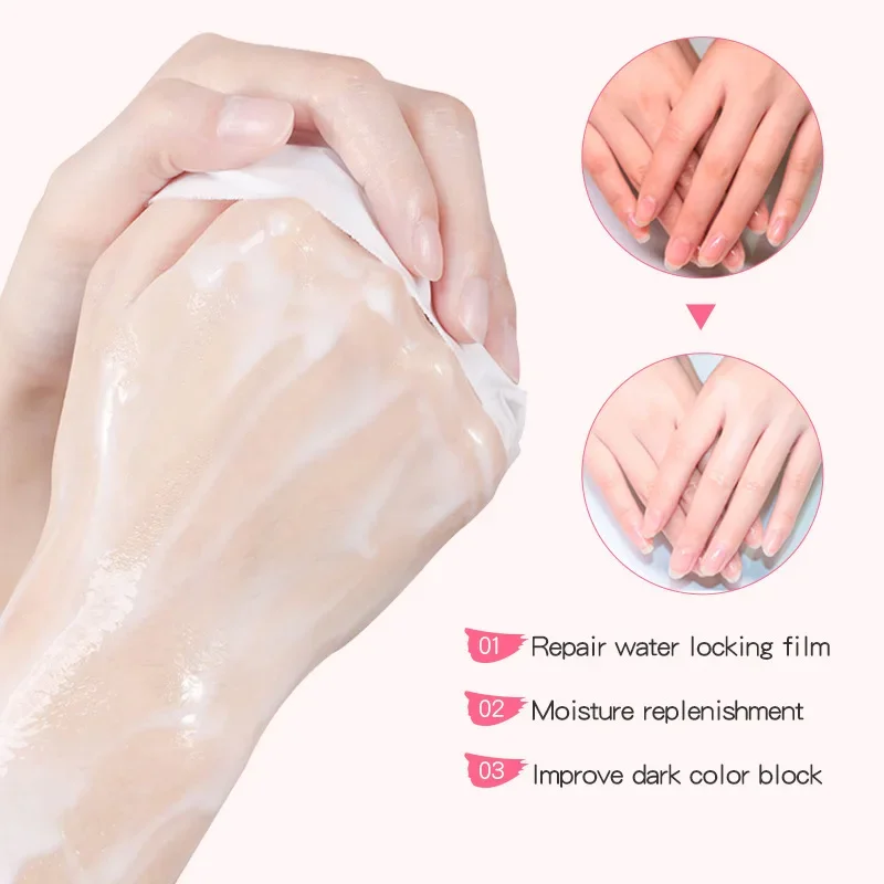 10 Pairs Goat Milk Nourishing Hand Mask Hands Masks Moisturizing Anti Wrinkle Whitening Hand Gloves Skin Care Products