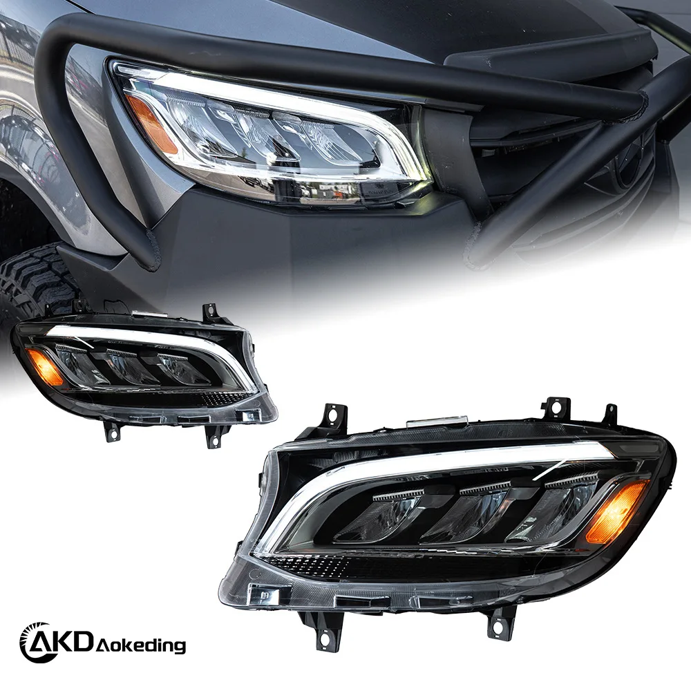 Applicable 18-25 Sprinter Headlight Assembly Modified High-End 35W 6800 Lumens LED Daytime Running Lights Turn