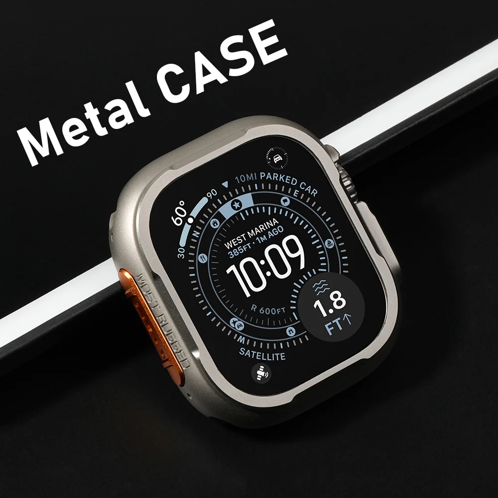 Legierungs-PC-Gehäuse für Apple Watch Ultra 3 2 1 49 mm Metallabdeckung für iWatch Serie 11 10 46 mm 9 8 7 6 5 SE 4 45 mm 44 mm