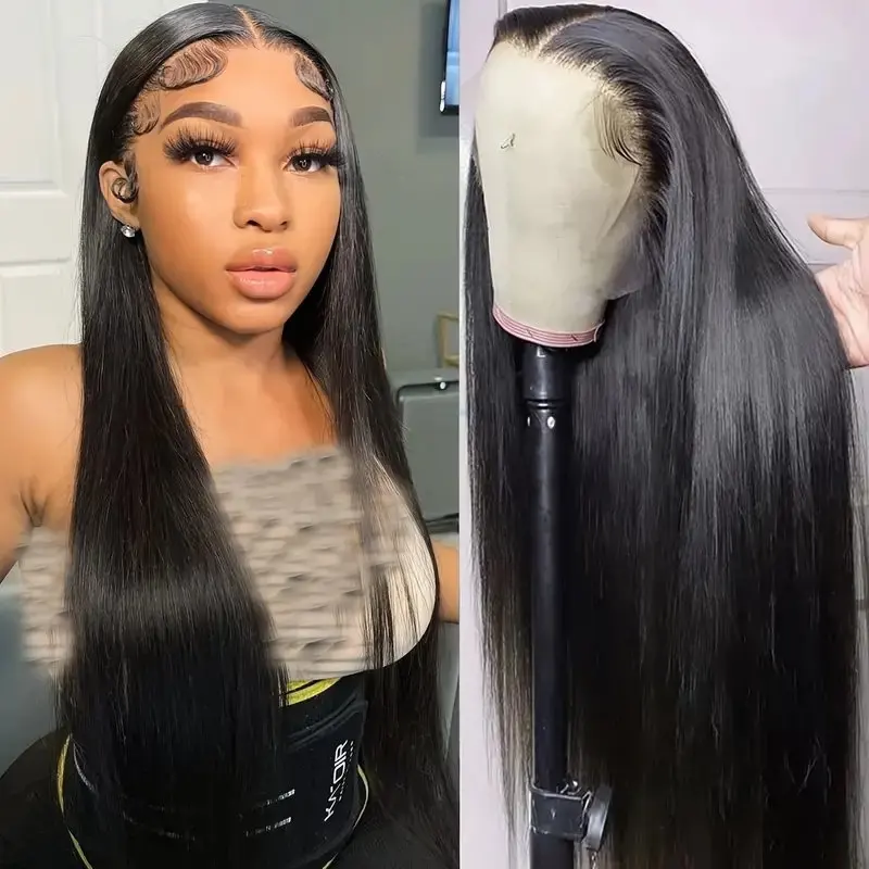 Rosabeauty Nature Color 13x6 Straight Lace Front Wigs Human Hair 13X4 Frontal 5X5 Glueless Closure Wigs 250% Density For Women