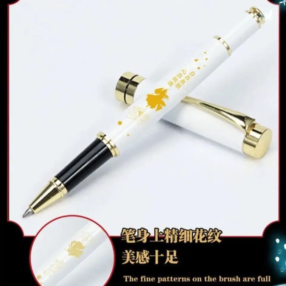 Anime Metal Gel Rollerball Pen, Bênção do Céu Oficial Hua Cheng Cosplay, Estudante Sinal Papelaria Presente, Tian Guan Ci Fu