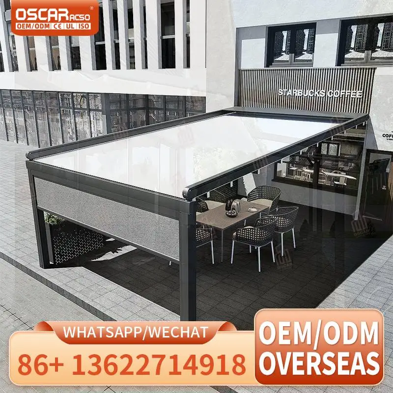 

Automatic Folding Retractable Aluminum Sun Shading Luxurious Pergola for Indoor Outdoor Electric Window Balcony Retractable Cano