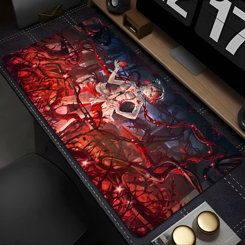 

Mousepad Mouse Pad Gaming Accessories Office HD Keyboard Pad Large W-wuthering W-waves Camellya Desk Mat PC Rubber Extended Pad