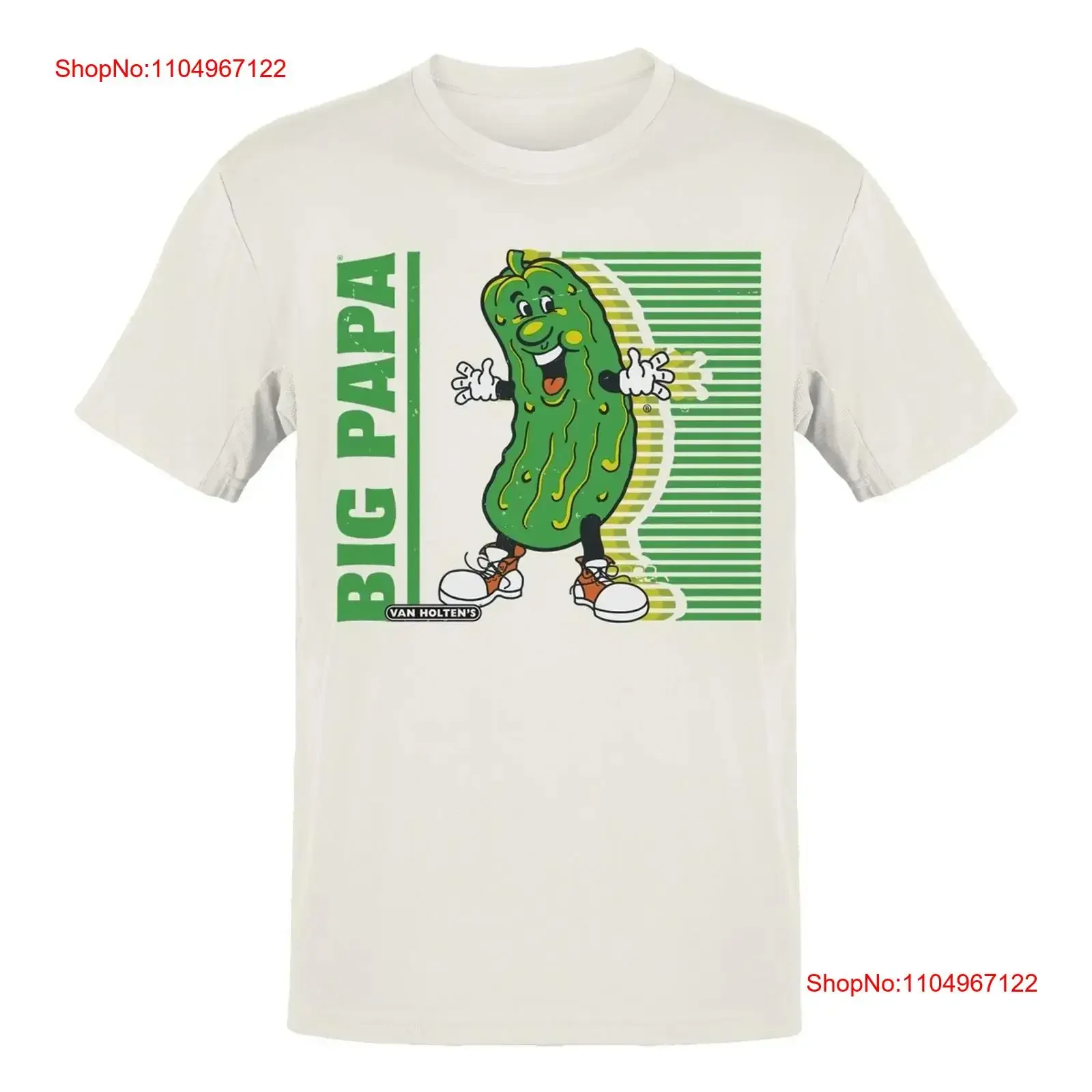 Camiseta oficialmente licenciada Van Holten Pickles Big Papa Pickle Cartoon Fun para hombre, camiseta vintage lavada para uso diario, versátil