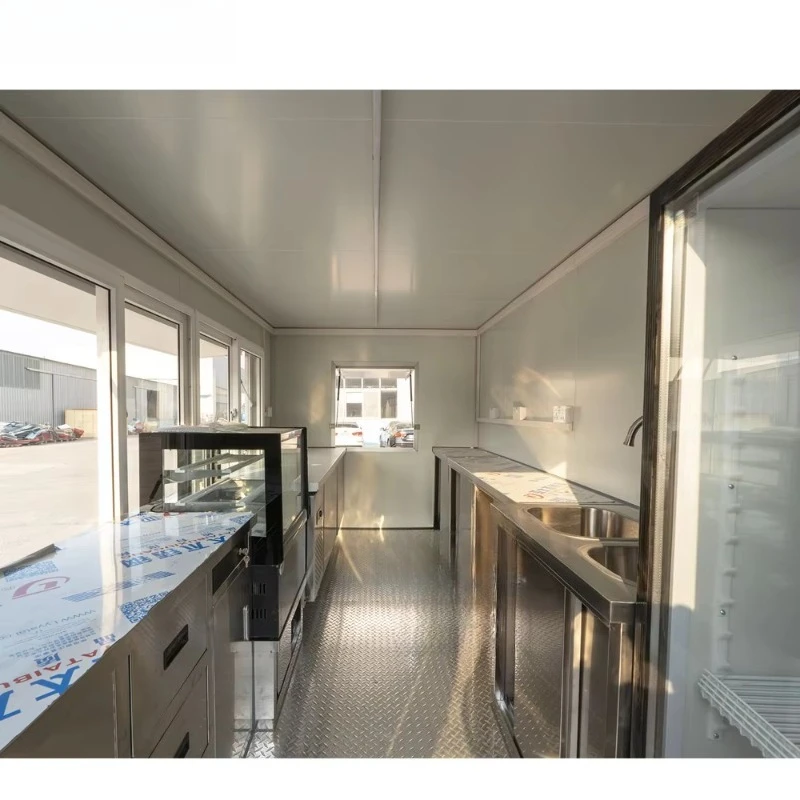 شاحنة بيتزا متنقلة مقطورة طعام بيتزا قهوة فان هوت دوج عربة شواء شاحنة طعام فان بيتزا مقطورة مطبخ شاحنة طعام آيس كريم جديدة