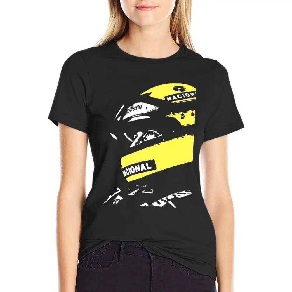 Ayrton Senna F1 Race Raer 3 Top Tee Graphic Cool T-shirt Crewneck  Sports  Funny Novelty Aactivity Competition