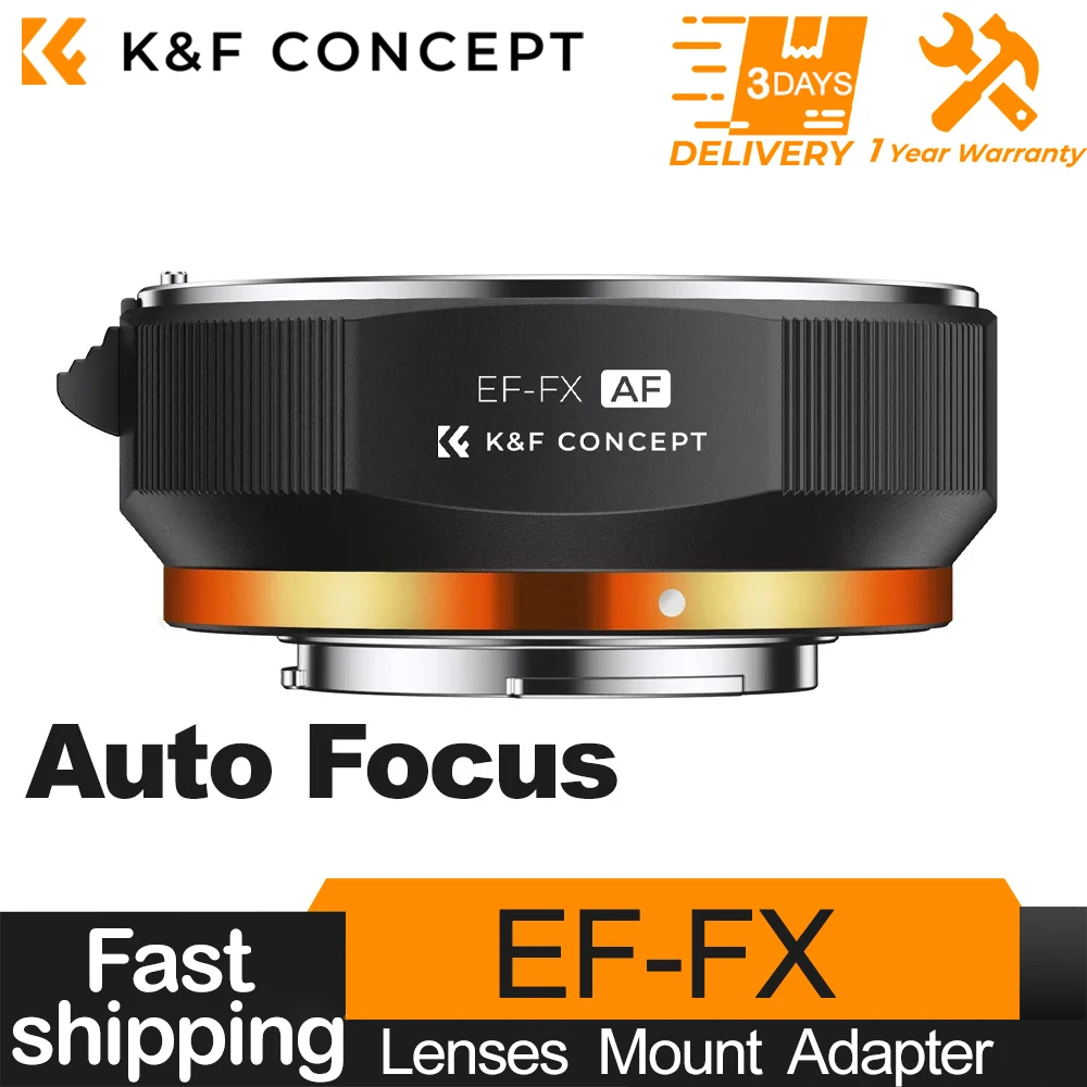 

K&F Concept Auto Focus Lens Mount Adapter EF/EF-S to FX Electronic Lens Adapter for Canon EF EF-S Mount Lens to Fuji FX Cameras