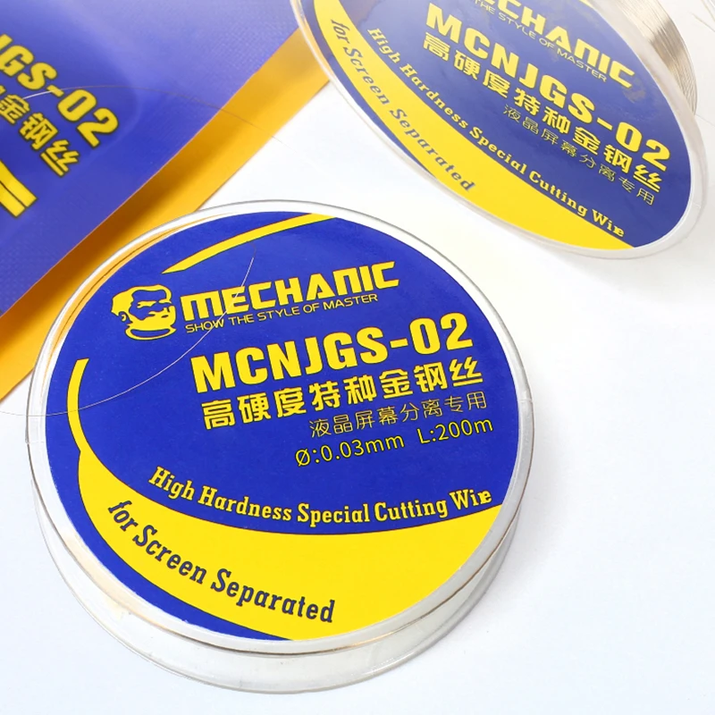 Fio de corte especial para dureza, alta dureza, MCNJGS-02, 0.03, 0.04, 0.05, 0.06mm, lcd, haste de linha especial de separação