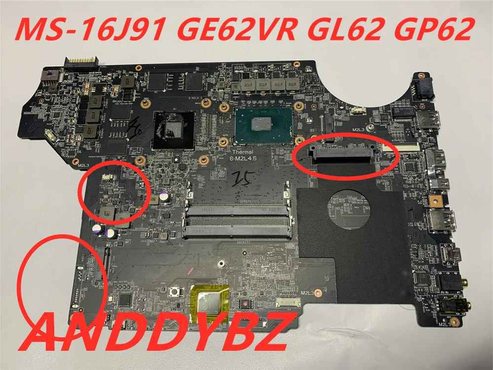 

MS-16J91 FOR MSI MS-16J9 MS-1799 GE62VR GP62VR GL62 GP72VR GL72VR GE72VR LAPTOP MOTHERBOARD WITH I5-7300HQ AND GTX1050MTI