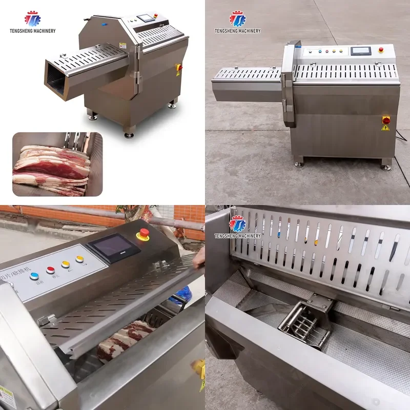Automatic Beef Pork Slicer Industrial Chicken Breast Cutting Machine Frozen Meat Cutter for Home Commercial Kitchen Use