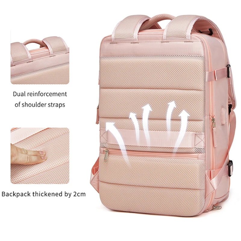 35l Reis Rugzak Laptop Tas Schooltas Multifunctionele Usb Opladen Mochila Waterdichte Bagage Schoudertassen Met Schoenen Zak