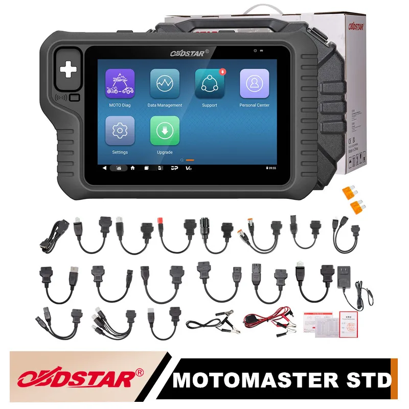 OBDSTAR MOTOMASTER STD Motorcycle Scanner with Built-in CAN FD DoIP Support MOTO Diag IMΜΟ , ECU Flasher, ODO Meter, RFID, Remot