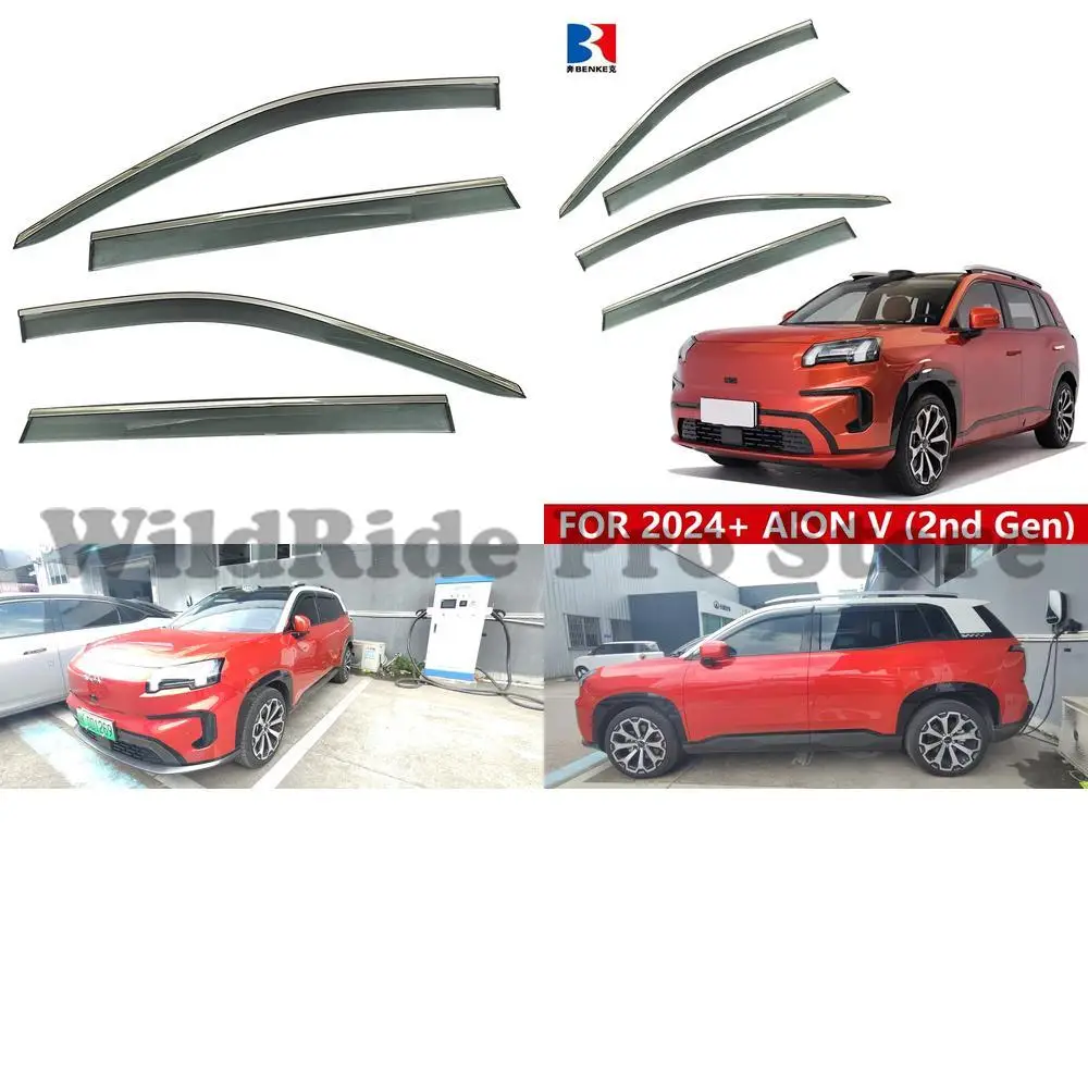 

1 комплект для WINDOW VISOR АВТОЧНЫЕ АКСЕССУАРЫ Ветровой дефлектор WEATHER SHIELD для GAC AION V 2024 Дверь автомобиля Дождевик Боковое окно S