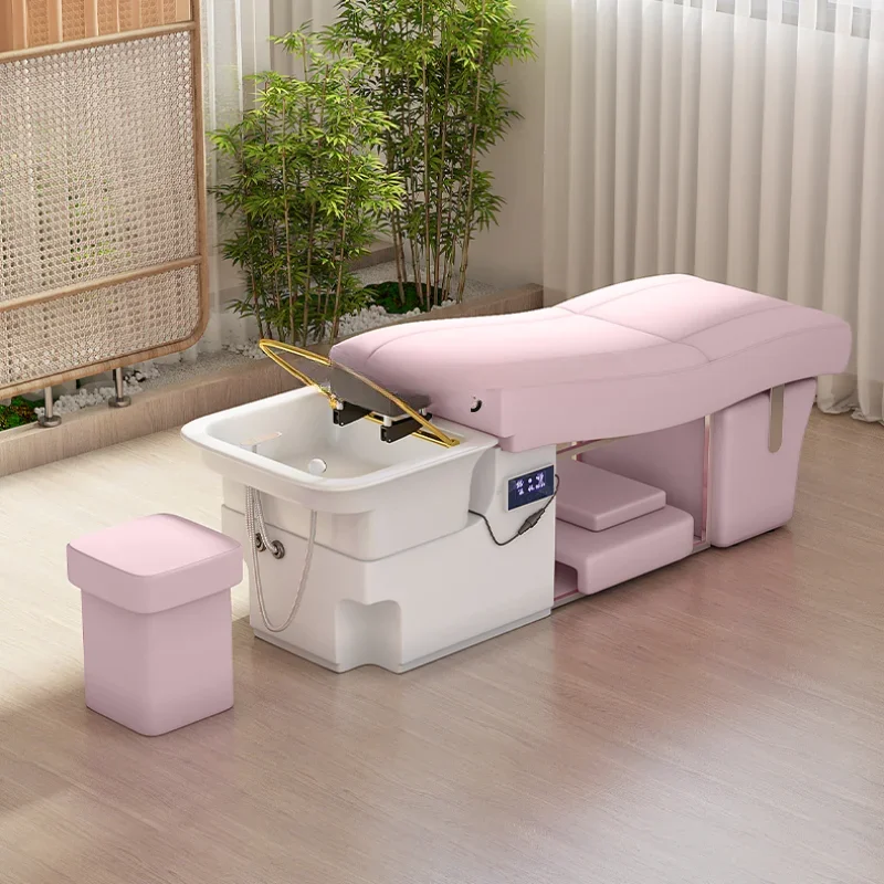 

Intelligent Water Circulation Head Treatment Fumigation Shampoo Chair Beauty Ear Cleaning Massage Couch Barber Shop