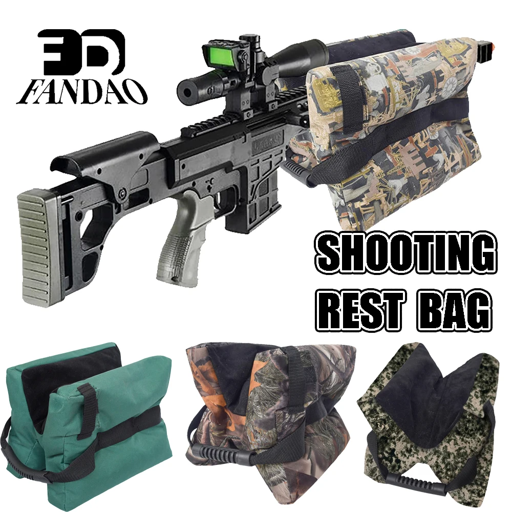 Unfilled Shooting Rest Sandbag Hunting Shooting Support Bag Outdoor Tactical Camouflage Target Sports Shooting Rest Sandbag