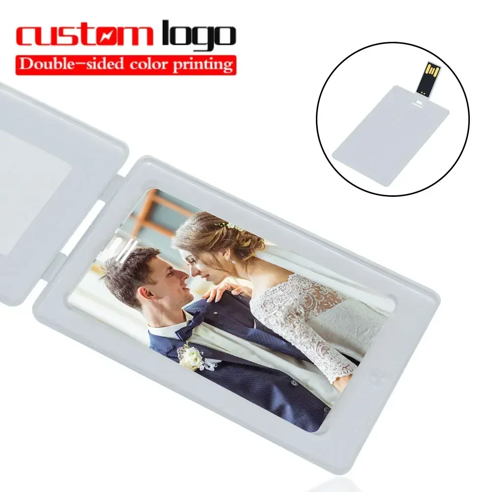 10 pack/lot Free Custom photo Credit Card USB Flash Drive 8GB16GB 32GB customized logo photo pendrive wedding business gift