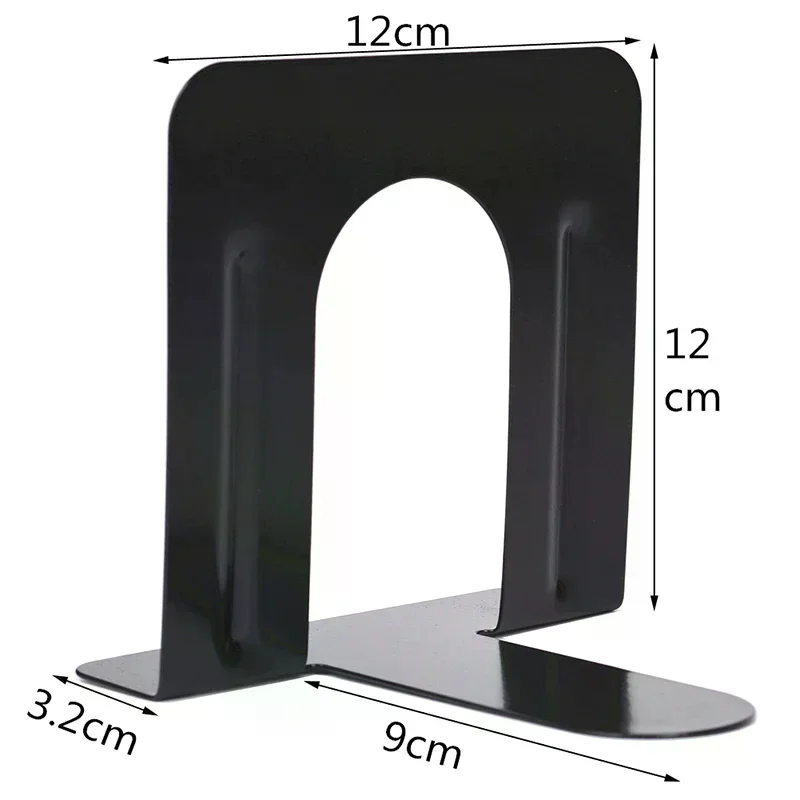 2Pcs Metal Bookends Heavy Duty Book Clips Book Clamps Desktop Magazine Holder Book Braces Rack For School Office Supplies