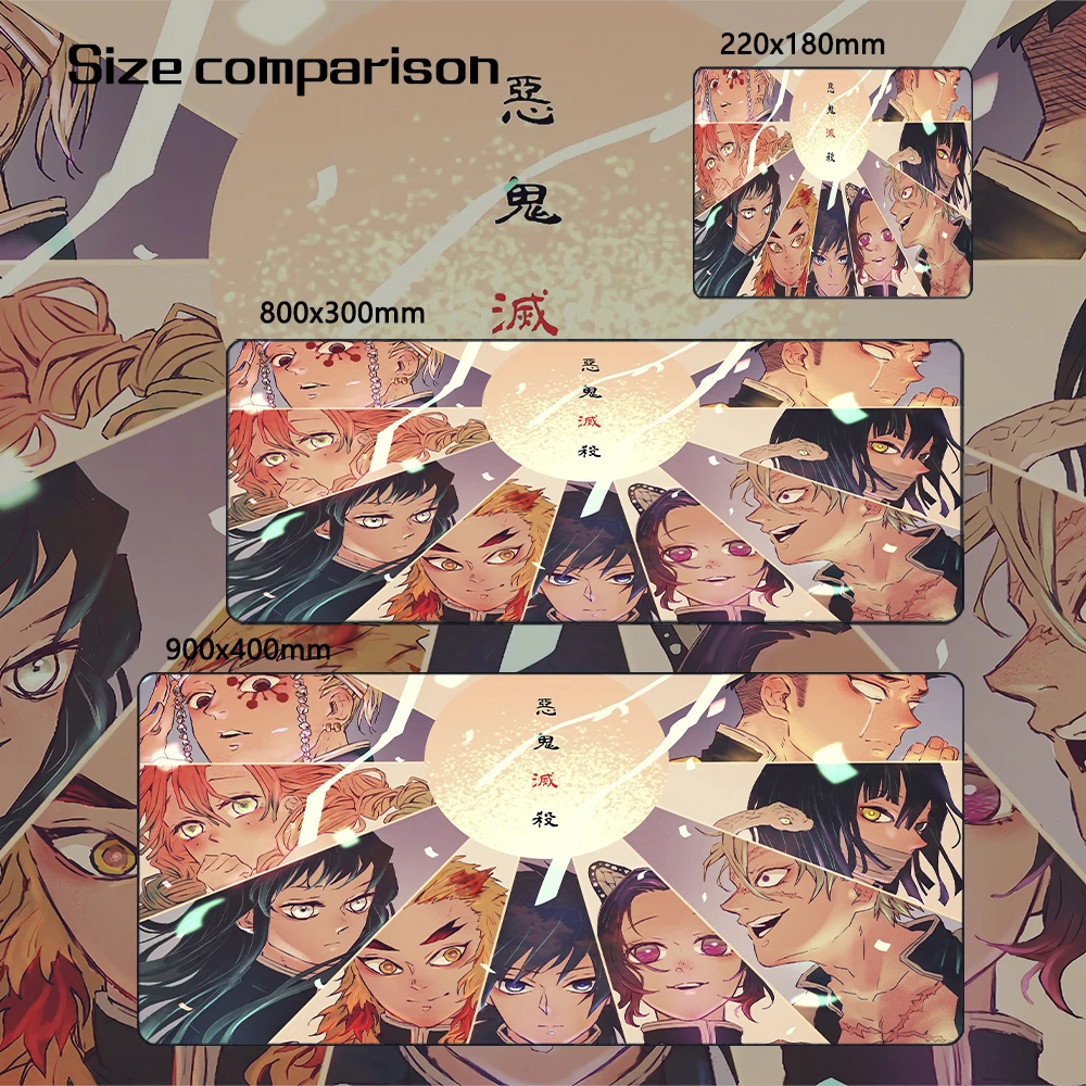 

Demon Slayer Zenitsu Mousepads Gaming Accessories Kimetsu No Yaiba MousePad Gamer 40*90cm Large Desk Mat XXL Keyboard Mouse Pad