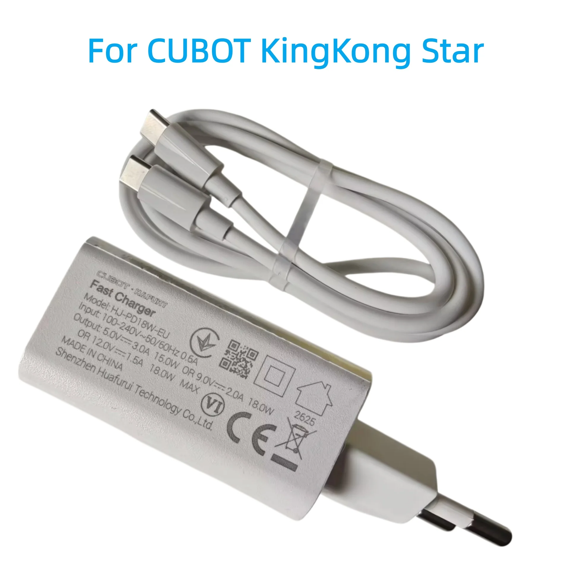 New Official For CUBOT KingKong Star Phone Tab Tablet 18W Fast Quick EU Adaptor Travel Charger Plug Adapter+USB Cable Line