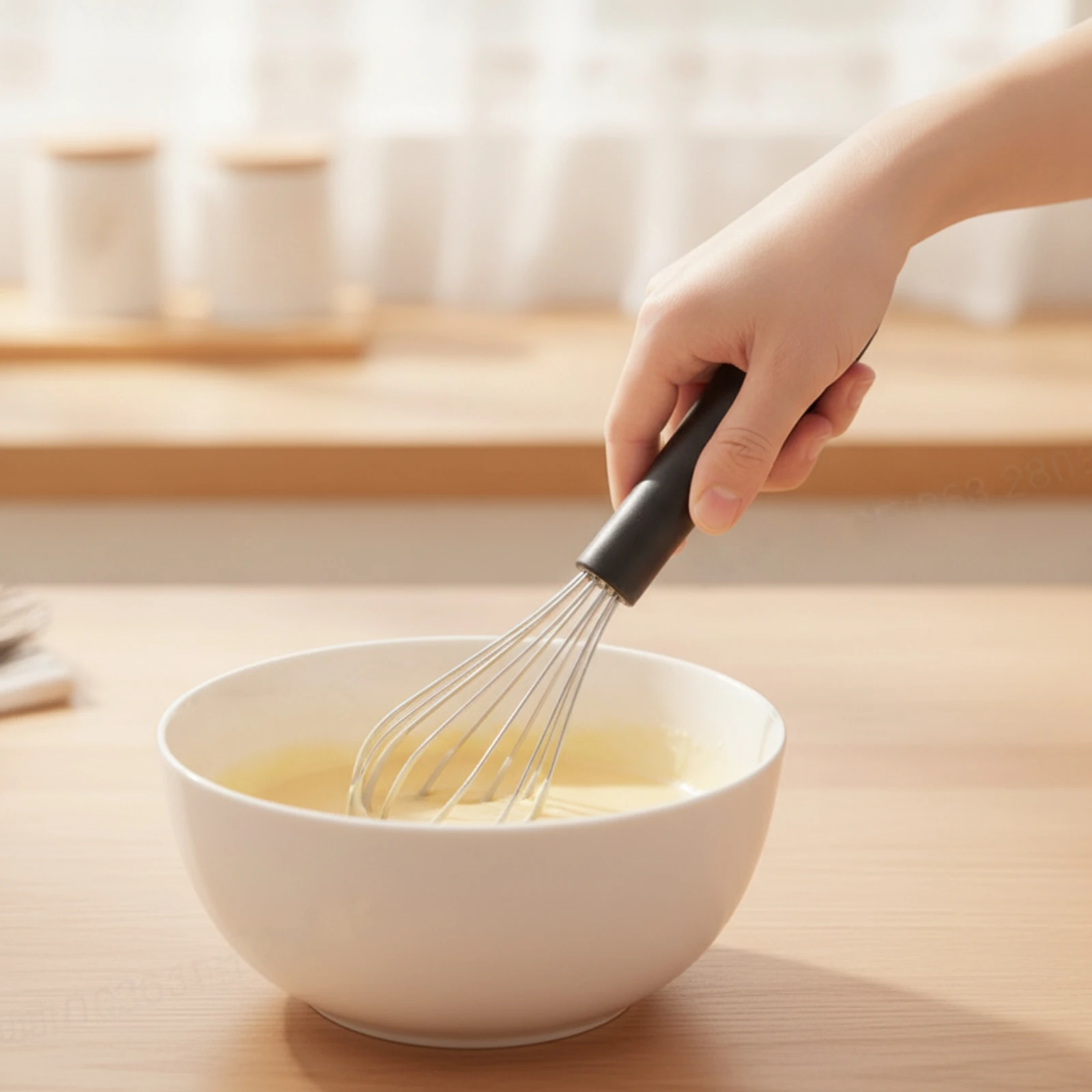 Hand Whisk Sturdy Kitchen Whisk Egg Beater Lightweight Utensil Compact for Home Bakers, Baking