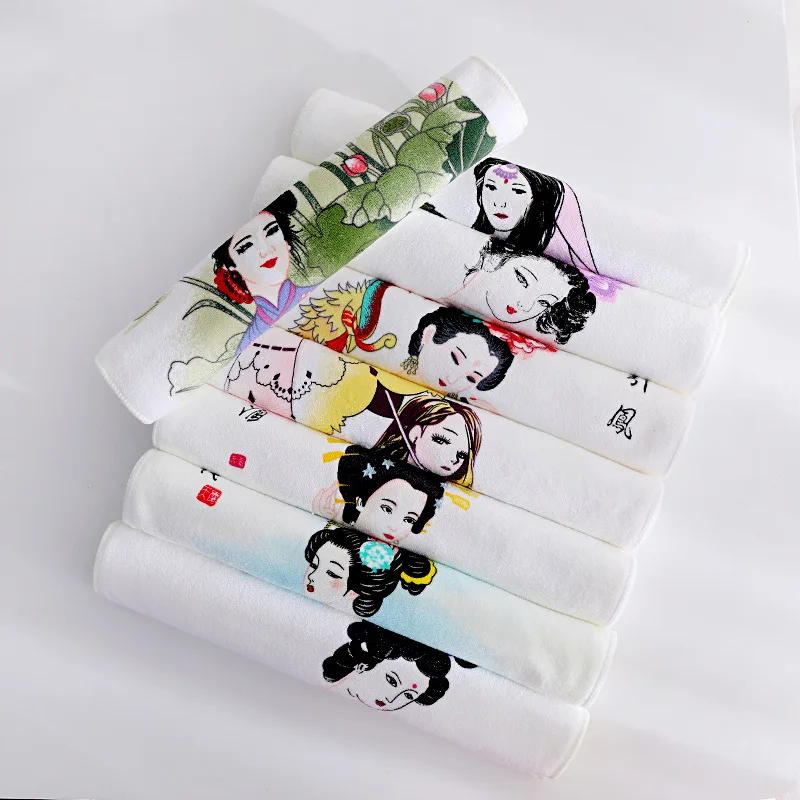 منشفة من الألياف الدقيقة لشخصية الرسوم المتحركة بتصميم حساس للحرارة - منشفة حمام سميكة للغاية وسريعة الجفاف، هدية مثالية لمحبي التنكرية