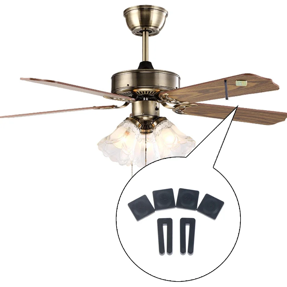 2 Sets 42*18*7mm Black Ceiling Fan Blade Balancing Kit Balance Clamp 5GM Weight Home Improvement Hardware Supplies
