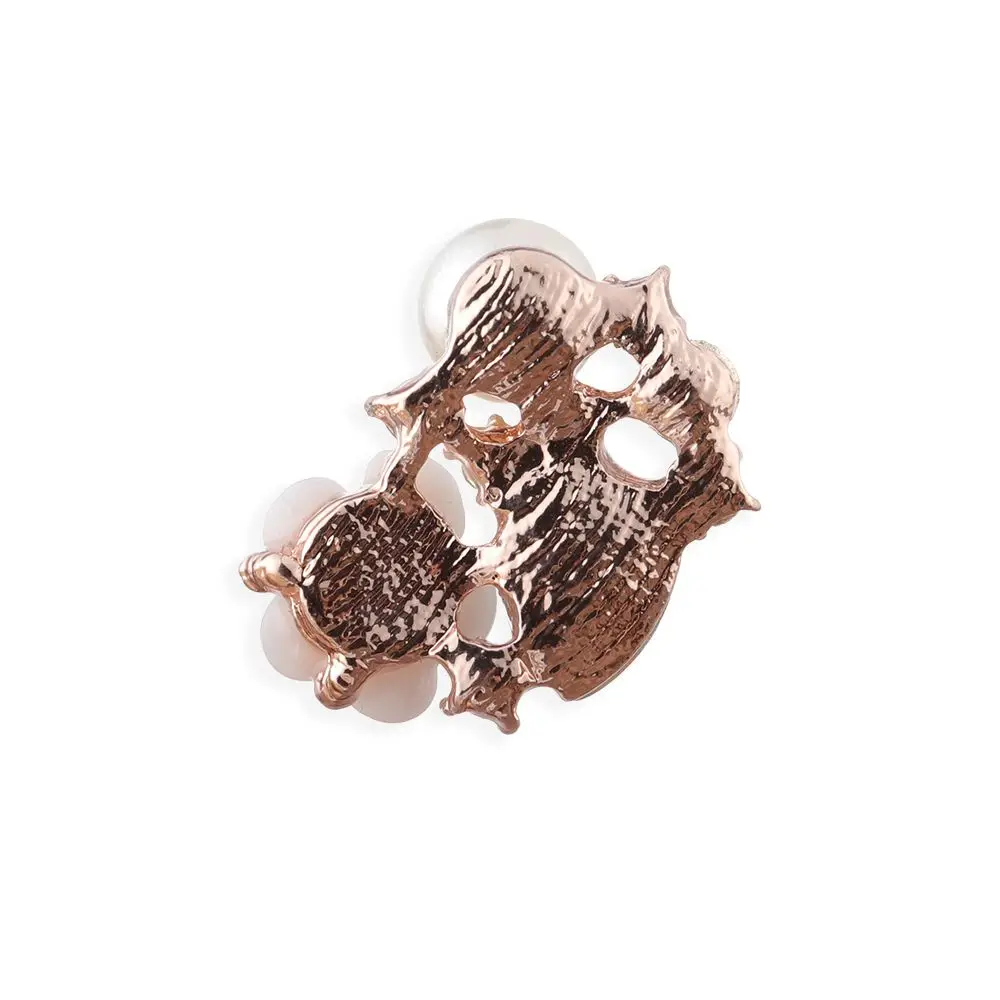 10PCS Craft Flatback Clothing Decoration Apparel Pearl Hairpin Flower Buttons Rhinestone Button Garment Buckle