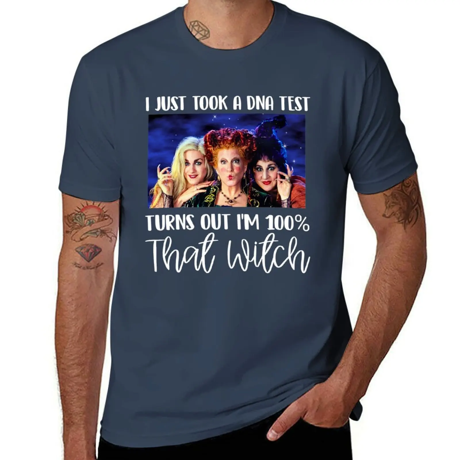 

I just took a DNA test turns out i'm 100% that witch funny hocus halloween pocus T-Shirt Big and Tall Crew Neck Tee