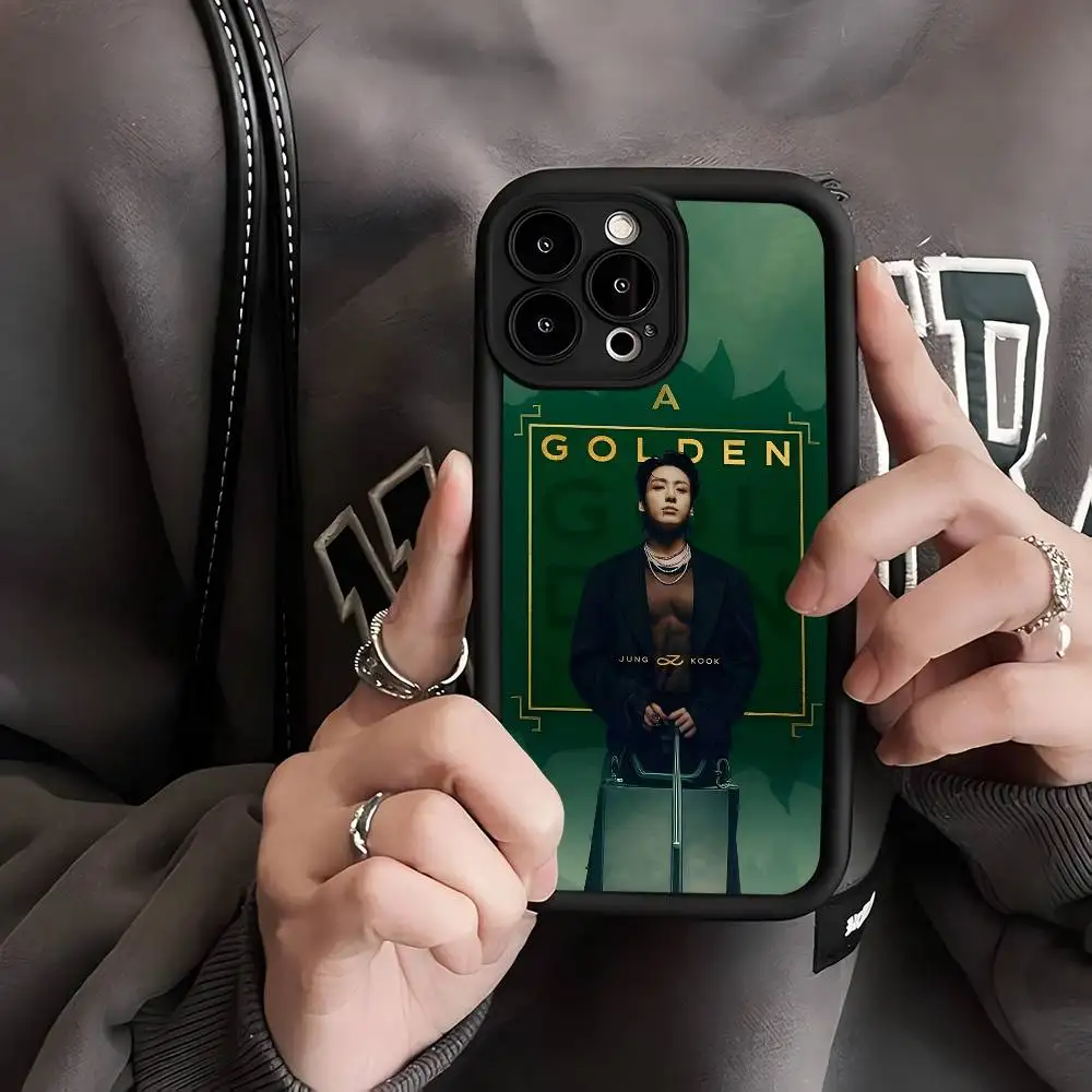 Epc J-JungkookS Золотой чехол для телефона Чехол для телефона для Iphone 17 Air 16 15 14 13 12 11 Pro Max PC TPU Ins Чехол