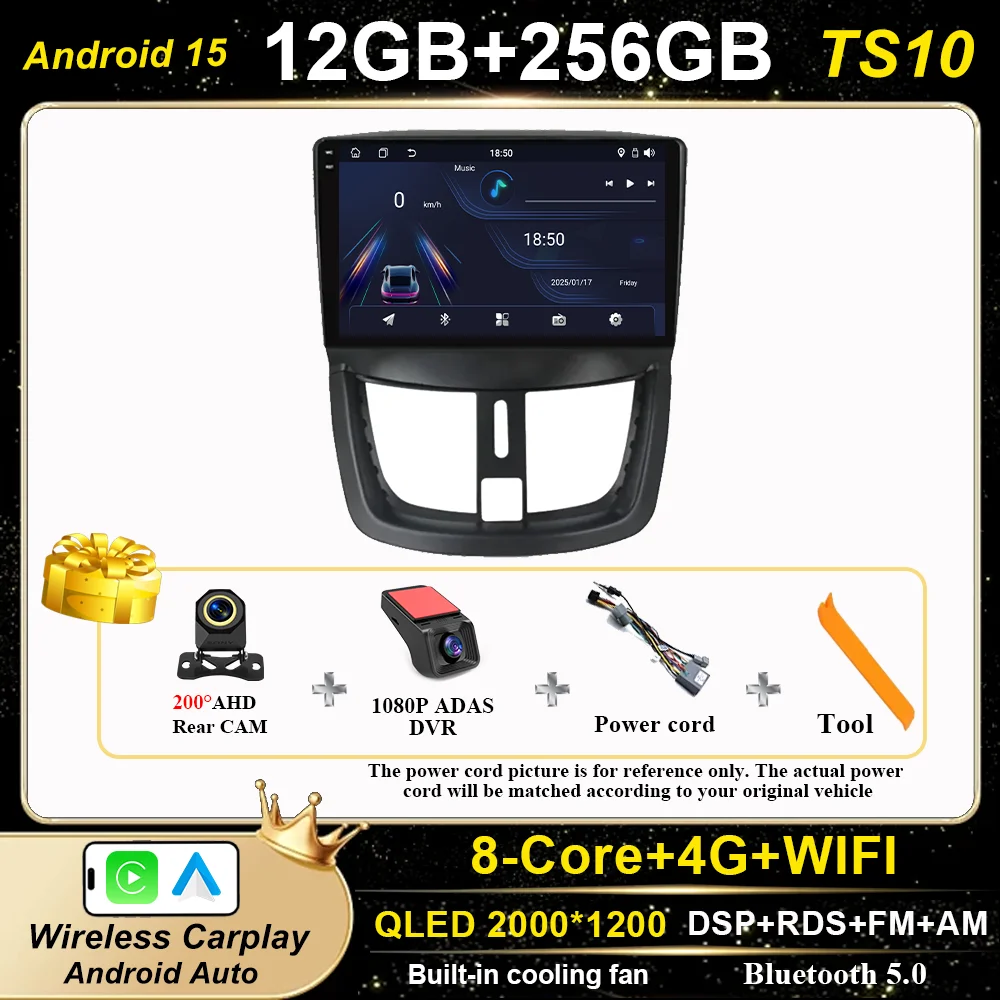 Auto Android GPS Navigatie Voor Peugeot 207 CC 207CC 2006 2007 2008 2009-2015 Auto Radio Stereo Multimidia Speler 4G Carplay 2DIN