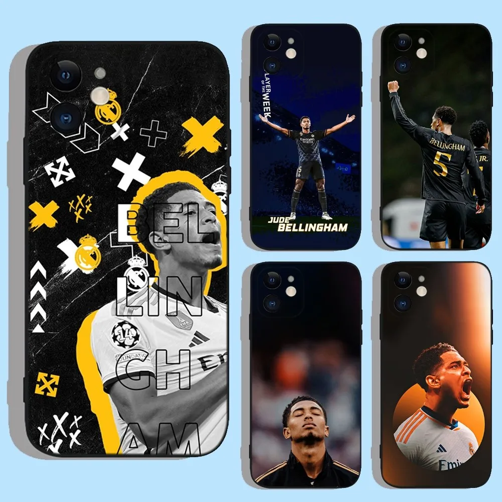 Чехол для телефона Football 5 J-Jude R-Real M-MadridS для Apple iPhone 15,14,13,12,11,XS,XR,X,8,7,Pro,Max,Plus, мини силиконовый черный чехол