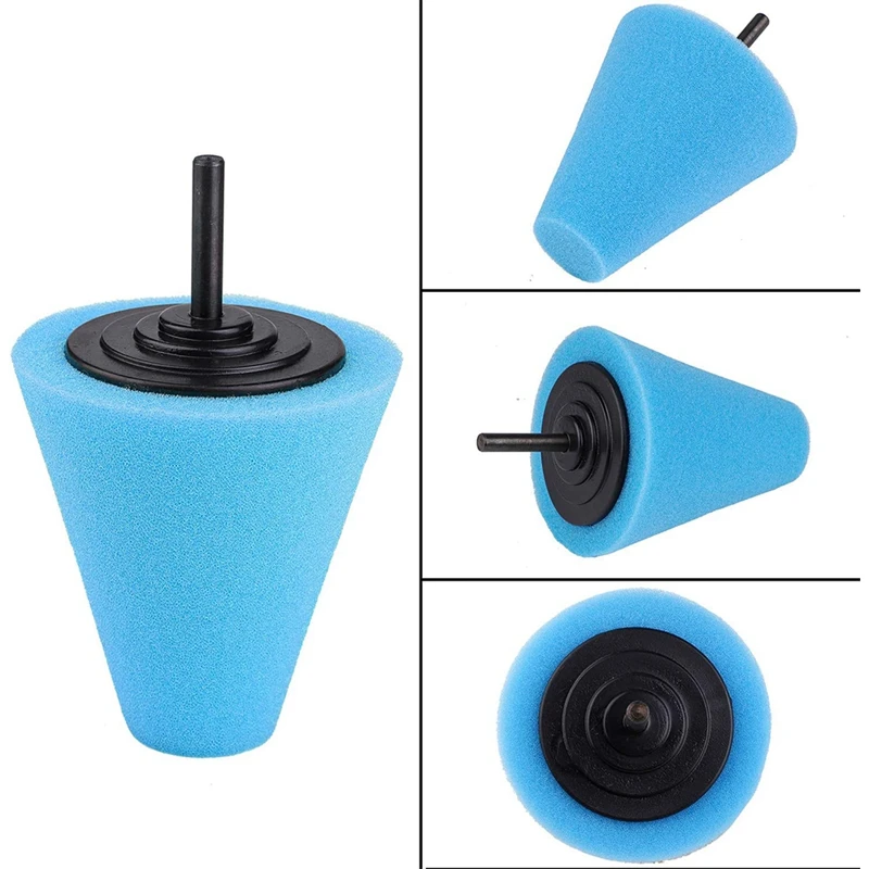 16 Pack Car Polishing Sponge Kits Polishing Pads Sponge Buffing Pads Waxing Pads Polishing Pads Set With Drill Adapter