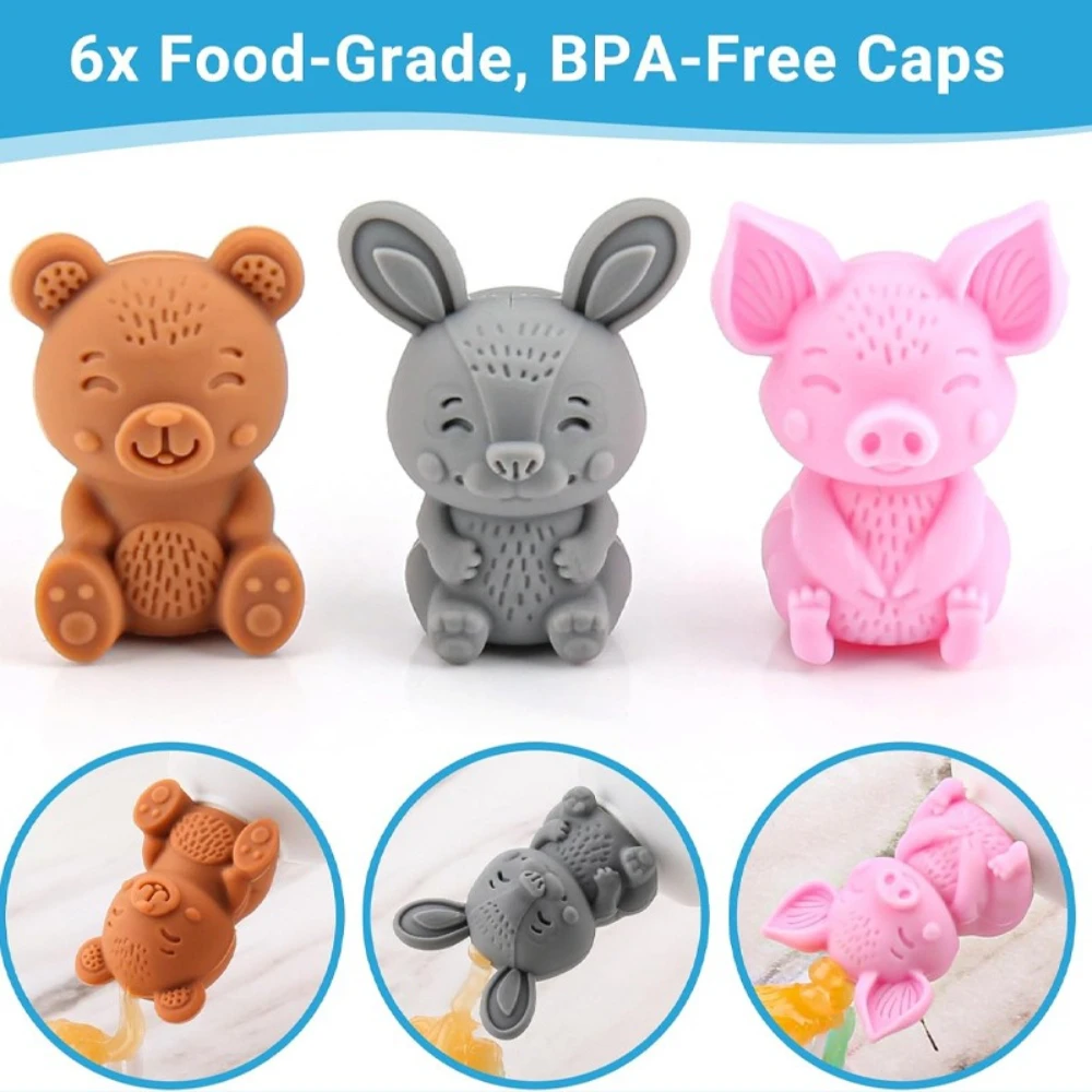 Creative Toothpaste Squeezer Cap Cute Toothbrush Cap Silicone Leak-proof Children 's Toothpaste Cap Home Bathroom Accessories