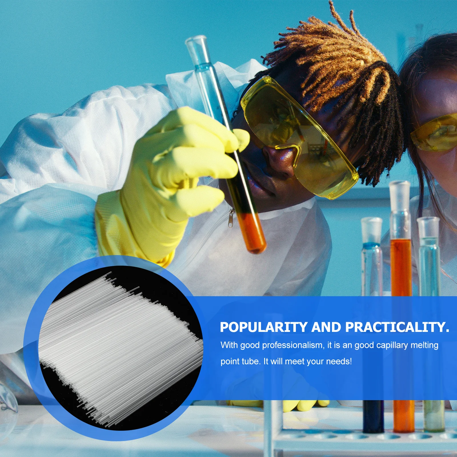 

500Pcs Capillary Melting Tube Excellent Craftsmanship Strong Texture Micro Hematocrit Sampling Tubing Capillary Tube