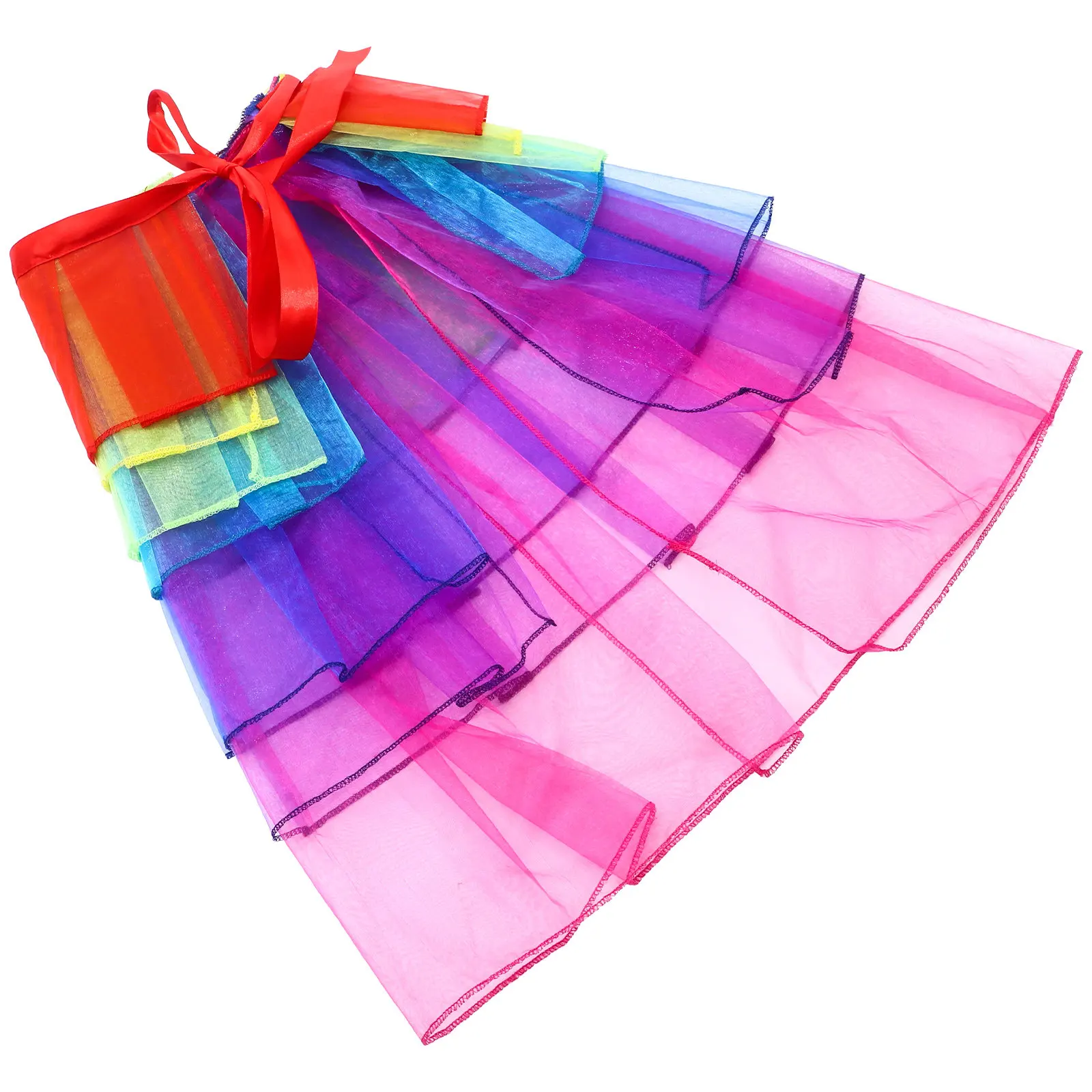 Vestido Tutú Arcoíris Multicolor, Talla Única, Falda Mini de Tul Transparente para Mujer, Falda Burbuja para Actuaciones, Fiestas y Banquetes