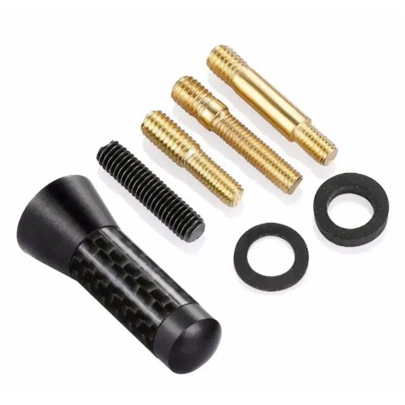 1/2PCs 3.5cm Carbon Fiber Short Car Antenna Universal Sports Roof Aerial Decor for Vehicle Radio Signal Reception