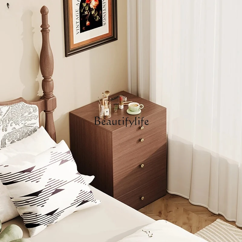 CP cassettiera in legno massello in stile medievale, piccolo appartamento, camera da letto, comodino, toletta integrata