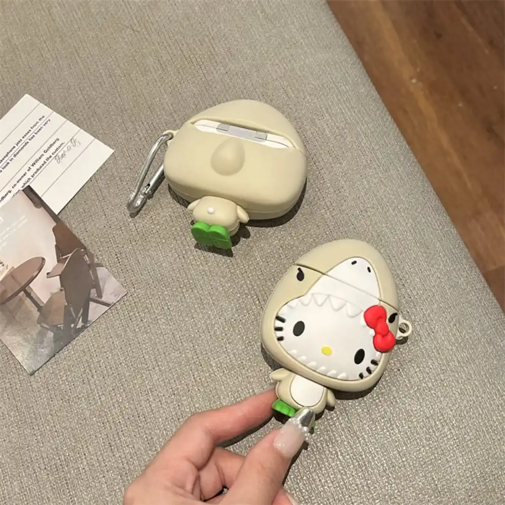 ホット 3D かわいい漫画アニメ役割サメハローキティイヤホンケース AirPods 1 2 3 プロ 2rd ソフト素敵なシリコン保護カバー