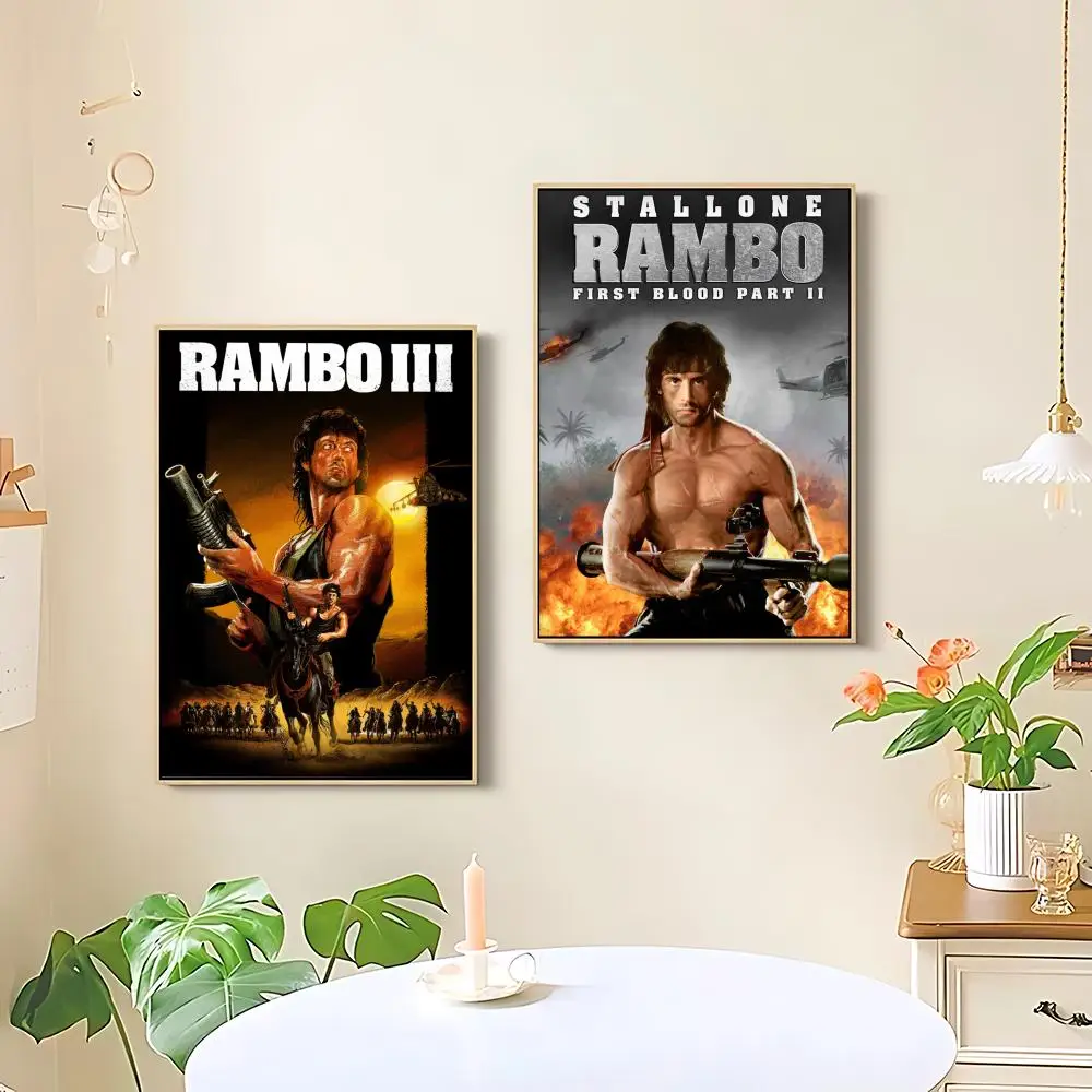 Rambo First Blood Poster HD art sticky wall waterproof home living room bedroom bar aesthetic decoration