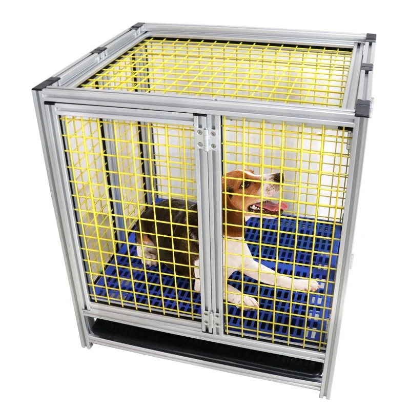 Langle Pet Suppliers in China Dog Cage Cat Cage Dog Fence Cat Villa Aluminum Profile Dog Supplies Solid Cage