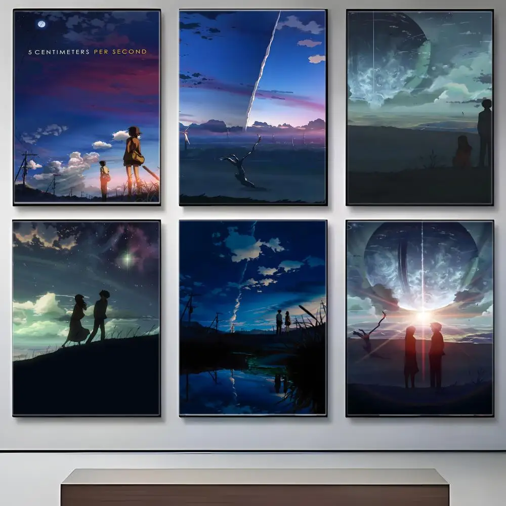 Romantic Anime 5 Centimeters per Second Poster Crease Free Waterproof Durable All Space Wall Decor