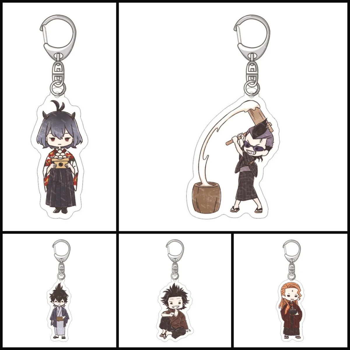 Anime Cosplay Keychain Asta Yuno Noell Cartoon Figure Acrylic Metal Key Chain Bag Charm Decoration Fashion Jewelry