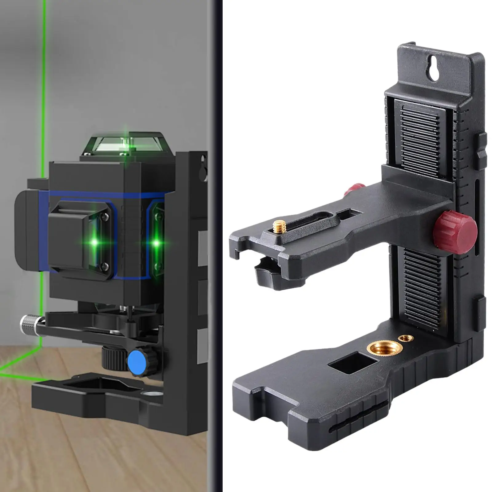 montado na parede nivel laser com base pivotante magnetica suporte em forma de l instalacao piso ajustavel 14 interface 01