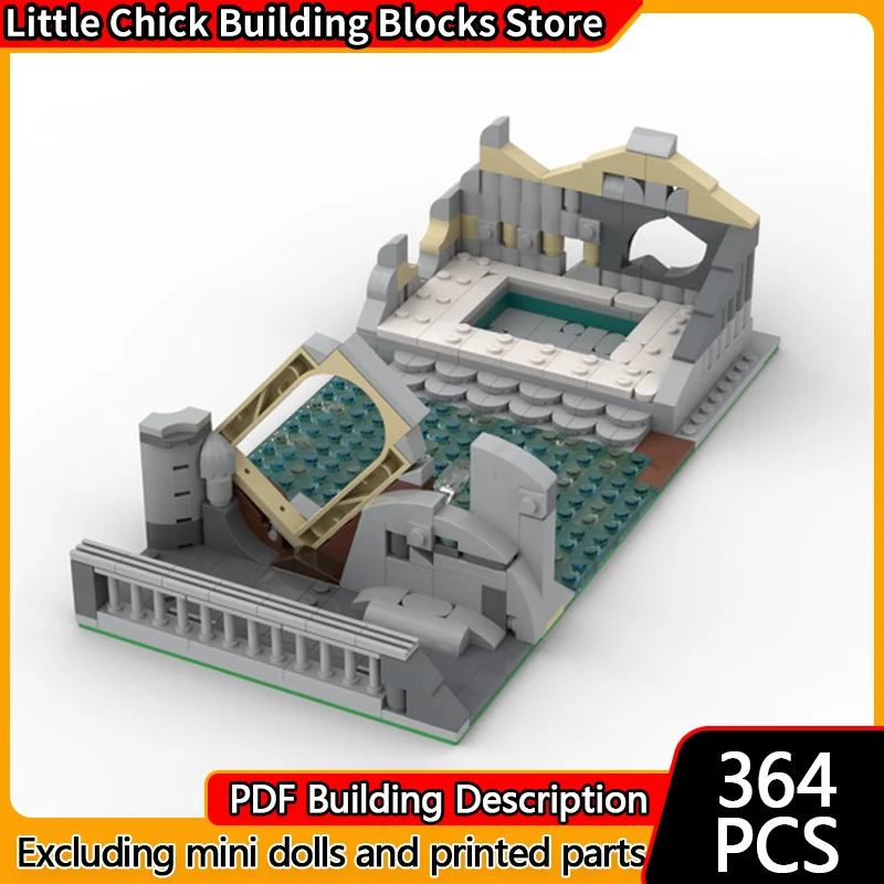 

City Street View Model MOC Building Bricks Ancient Historical Ruins Modular Technology Children Holiday Gifts Assemble Toys Suit