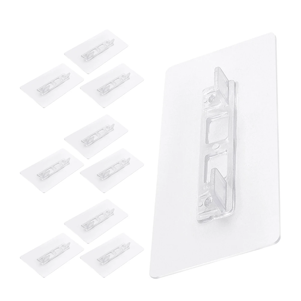 

16pcs Wardrobe Layer Support Pegs Traceless Shelf Bracket Adhesive PVC Strong Capacity No Drilling Closet Storage ganizer