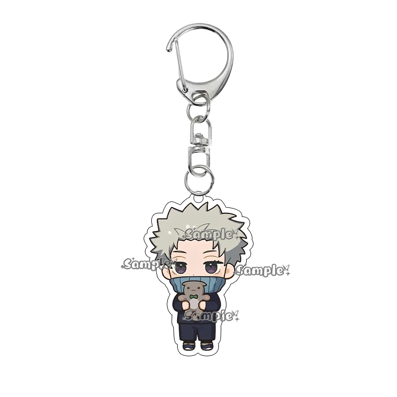 Anime-Schlüsselanhänger: Suguru Geto, Yuji Itadori, Jujutsu Kaisen, Toge Inumaki, Yuta Okkotsu – Niedlicher Cartoon-Acryl-Taschenanhänger, Schlüsselring, Geschenke – Detail 4